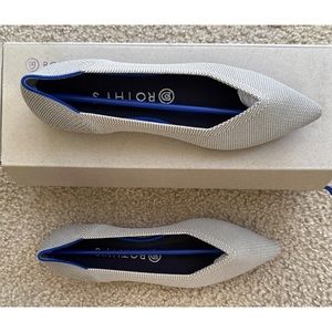 NWT Rothy’s The Point Flax Birdseye Flats